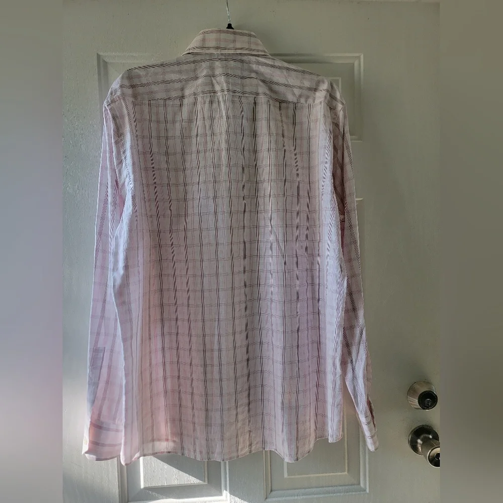 Hugo Boss Pink Plaid Casual Shirt - Picture 3 of 5